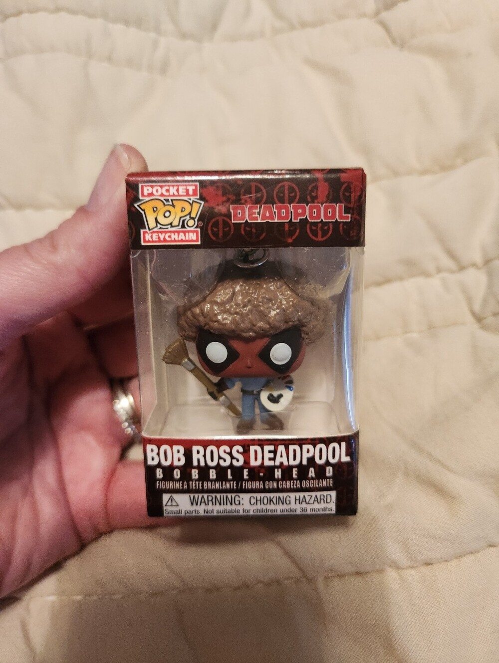 Funko Deadpool Bob Ross Keychain